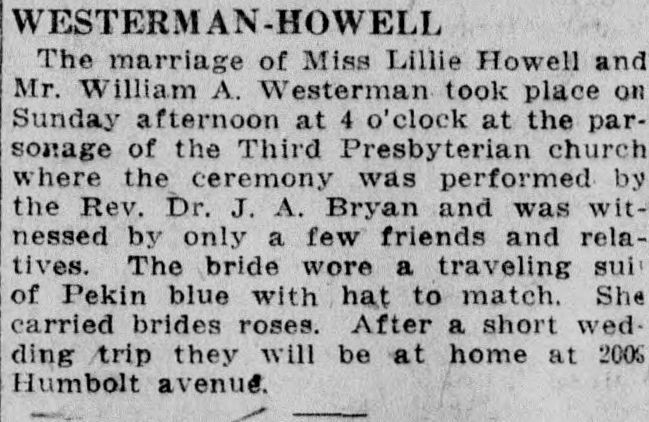 Lillie Howell-William A. Westerman